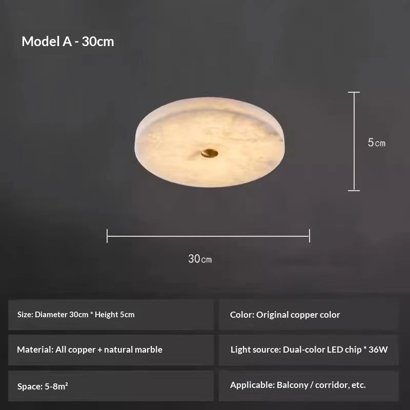 Lampe de plafond ronde de style simple pour les chambres à coucher