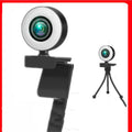 Ordinateur Web caméra ronde avec la lumière de remplissage HD1080P caméra vidéo en direct