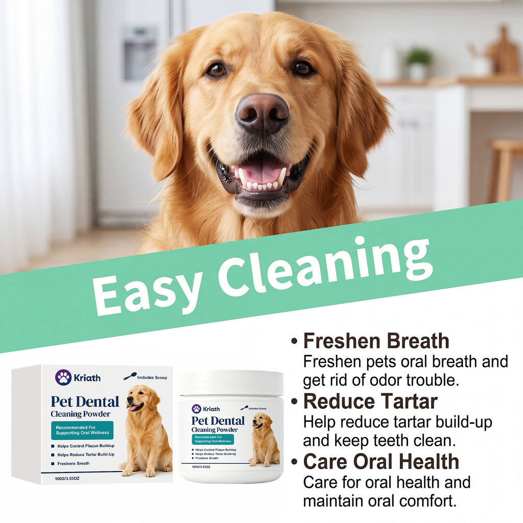 Poudre de nettoyage des dents de Kriath Pet
