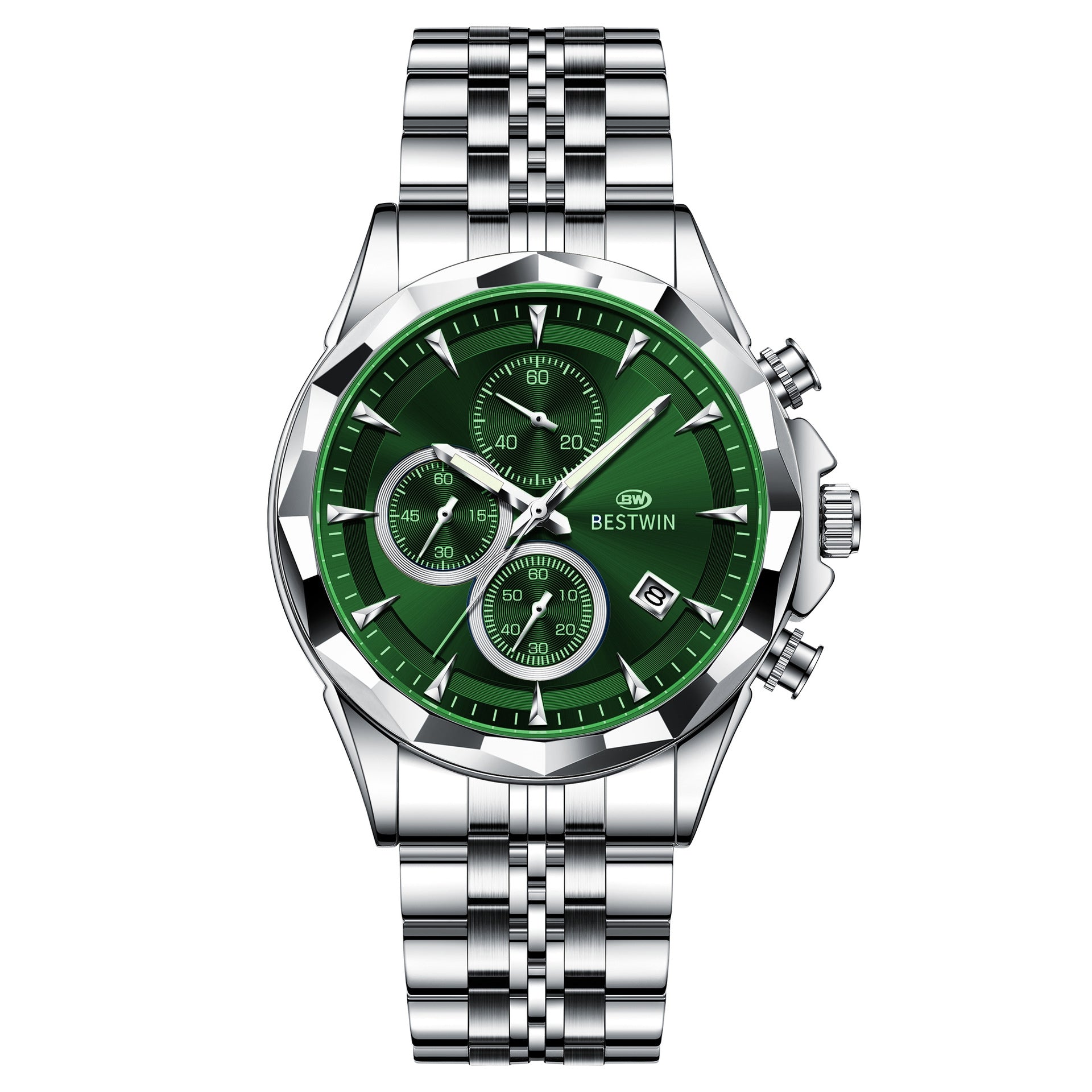 Homme Lumineux Montre personnalisée à six mains Élégante et accrocheuse