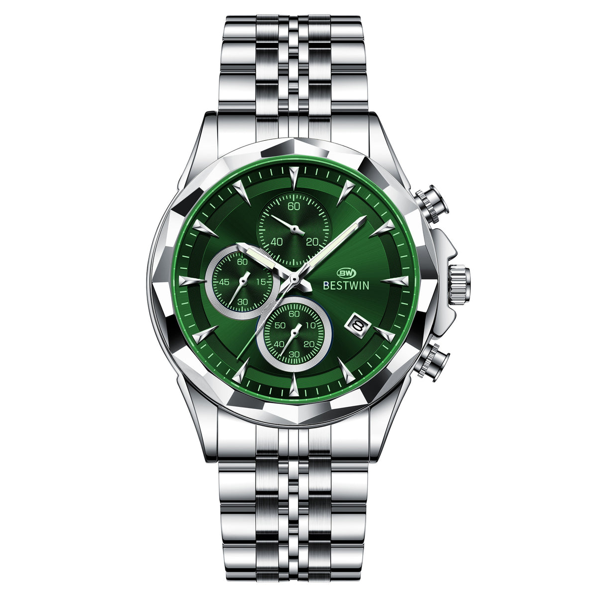Homme Lumineux Montre personnalisée à six mains Élégante et accrocheuse