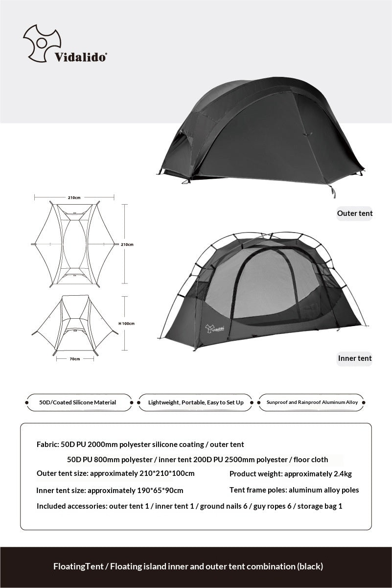 Tente de camping en plein air Portable léger