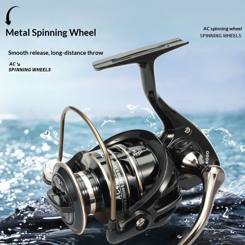 Bobine de pêche AC Spinning Bobine de pêche universelle Bobine de pêche tout-métal conçu pour L