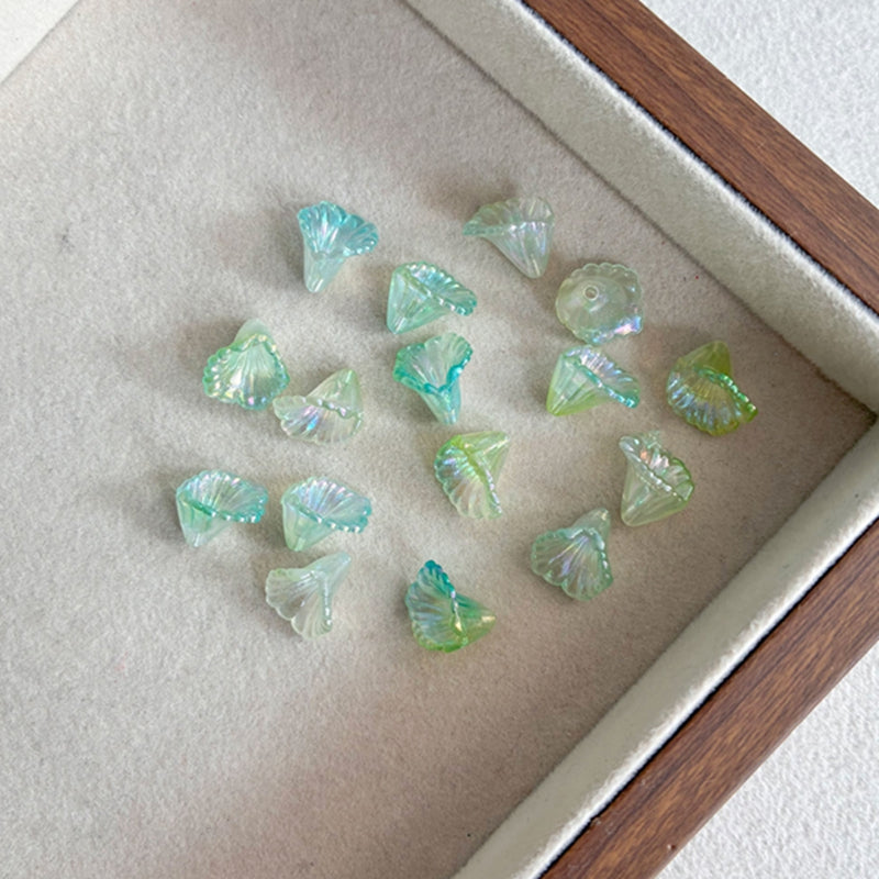Graduent Iridescent Trumpet Fleurs perles acryliques