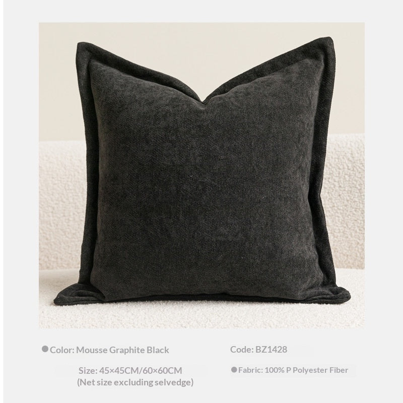 Chenille Coussin à double face Chambre à coucher Lombaire Couverture oreiller