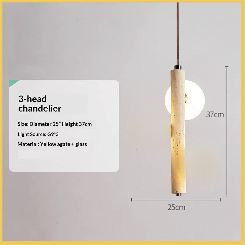 Retro Jaune Cave Stone Chandelier
