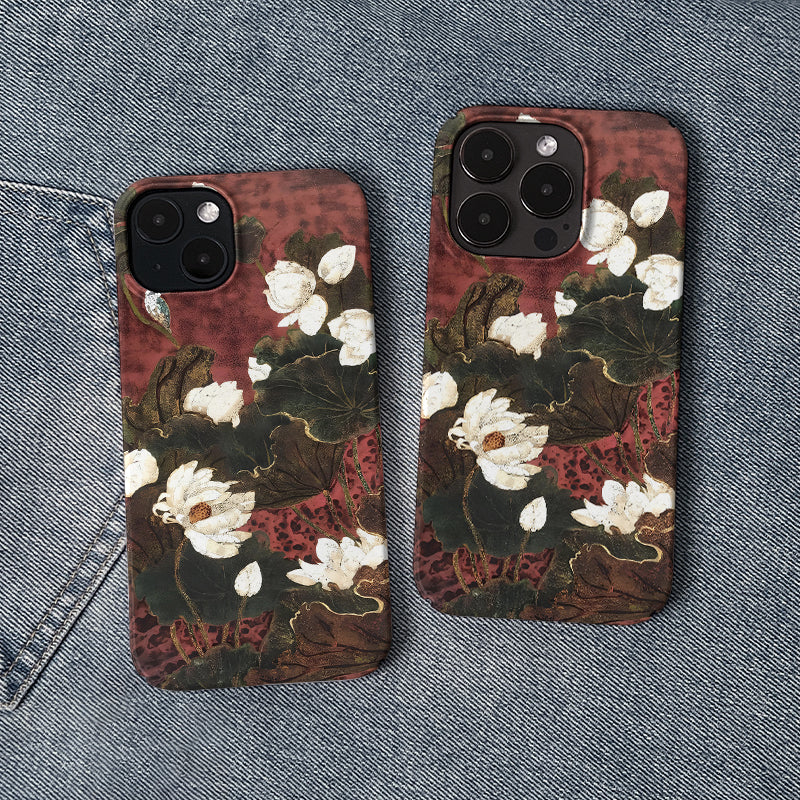 Style chinois blanc Lotus Case Design Sens Niche 15 aspiration magnétique