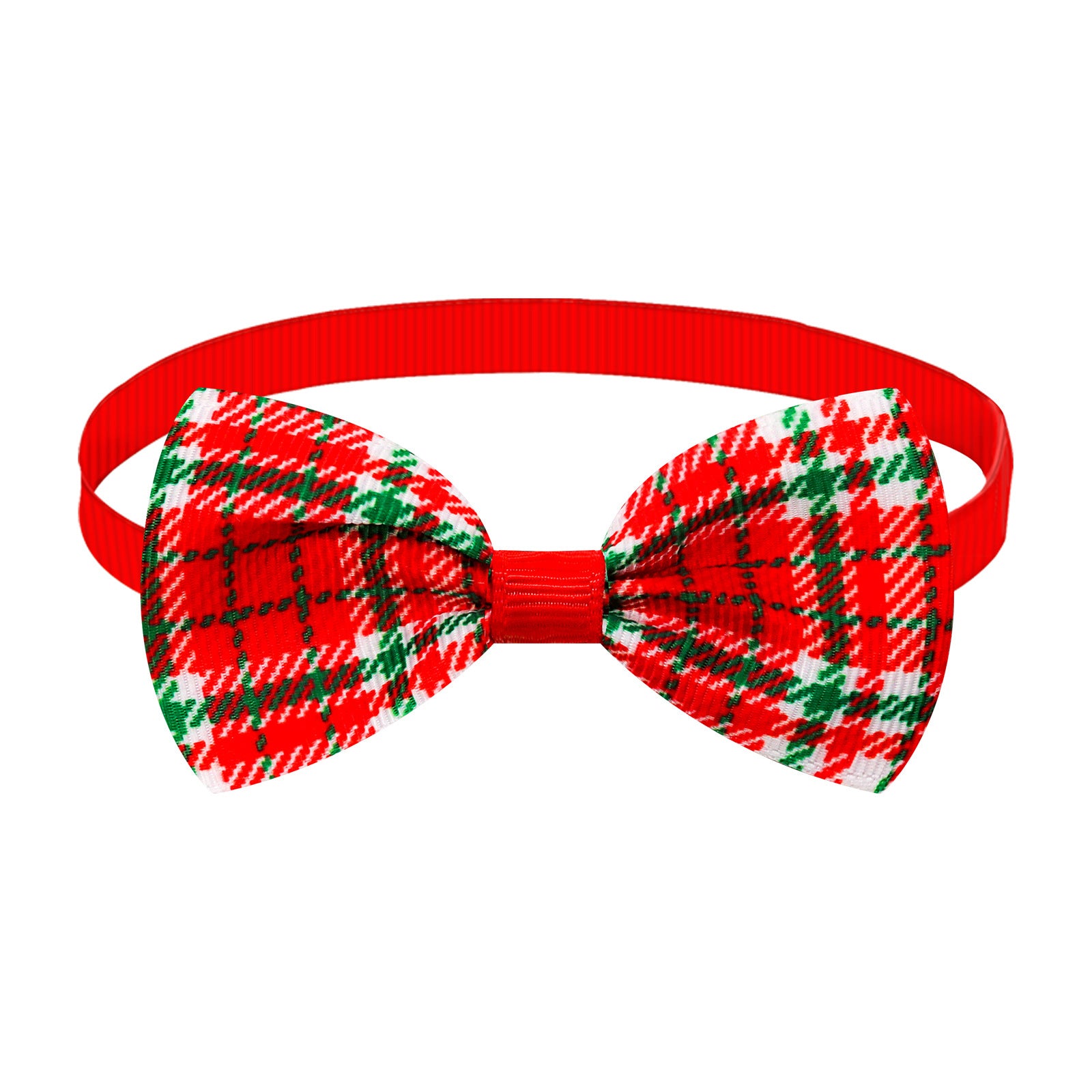 Christmas Plaid Striped Bow Tie Dog Cat Un mot Bow Tie couleurs multiples