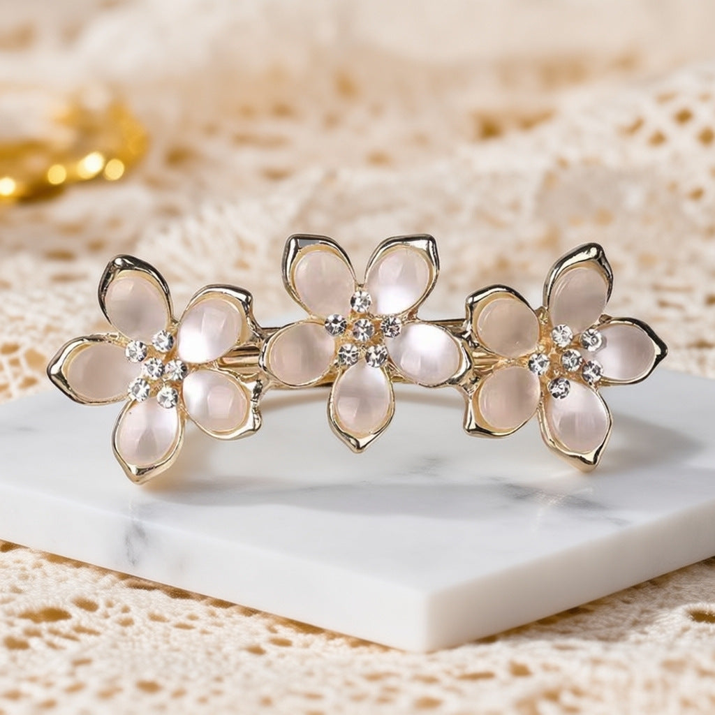 Gros et petits clips de printemps de style coréen avec des Strass
