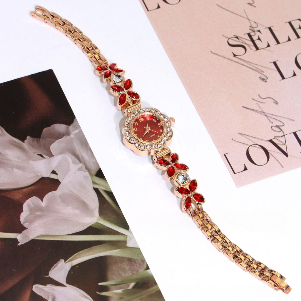 Montre bracelet ronde couleur de mode-diamant