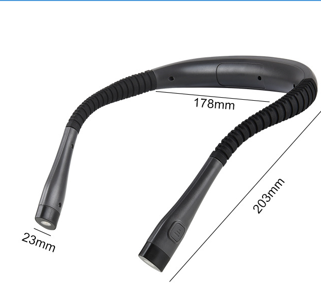 Led pending neck lumière blanche et jaune double lumière extérieure Portable Student Reading Light