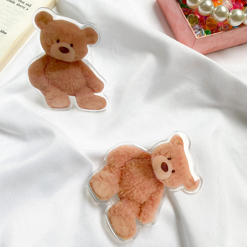 Cute Bear Niche Ring Buckle Mobile Phone Holder