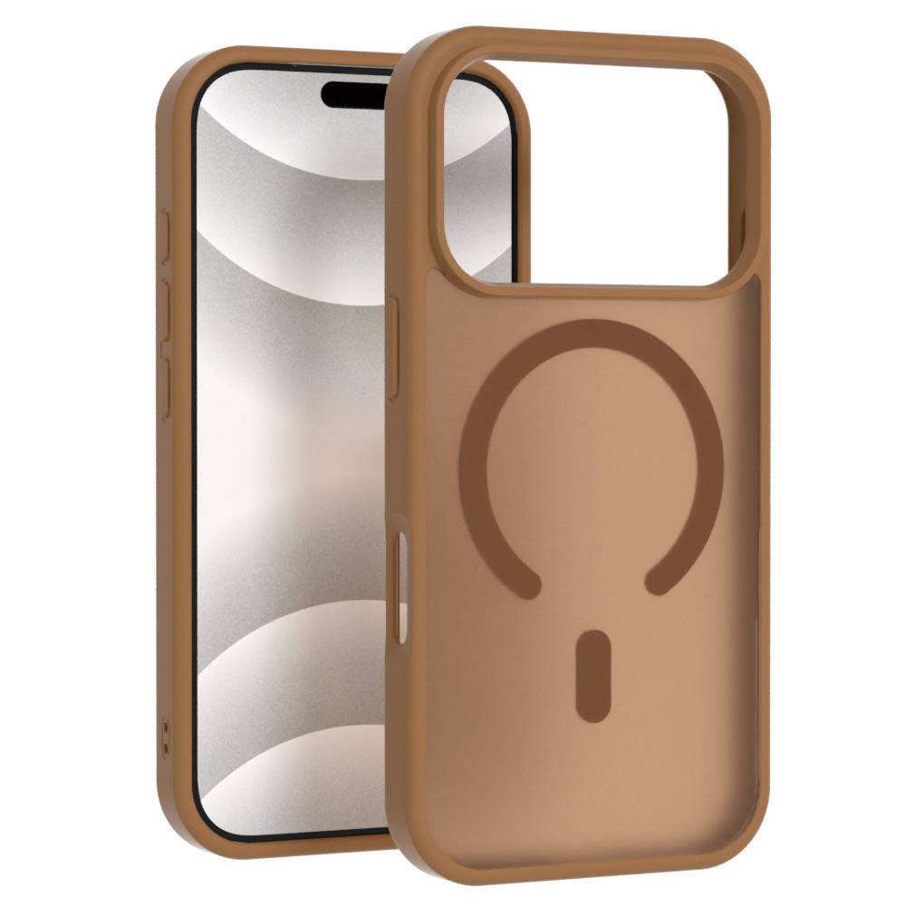 Boîtier de téléphone magnétique sensible à la peau Brossé Translucide Protection anti-goutte