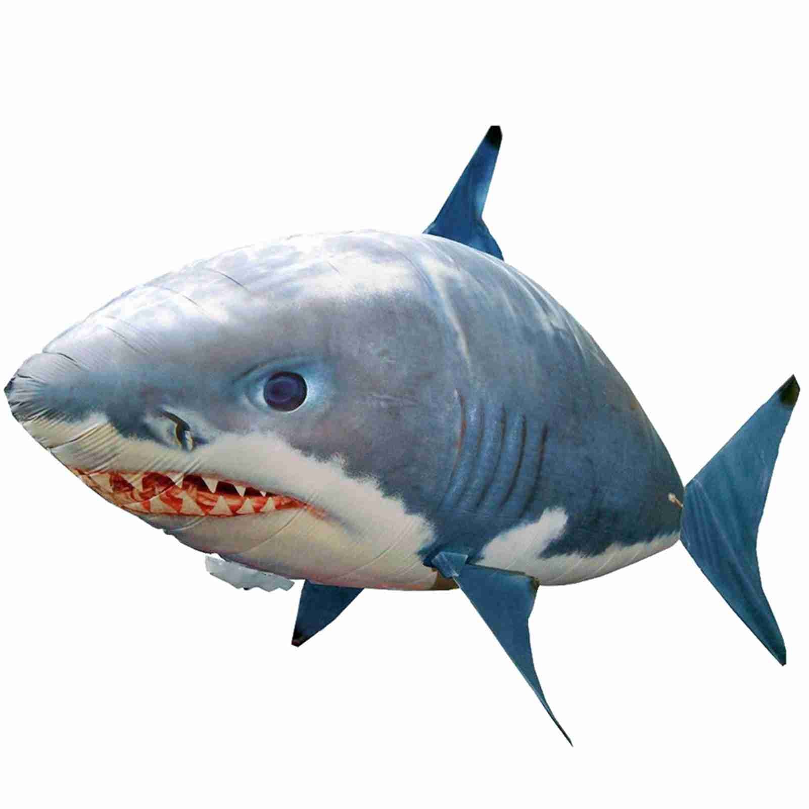 Télécommande Volant Requin Gonflé RC Jouet Ballon gonflable Cadeau enfant (Requin Bleu)