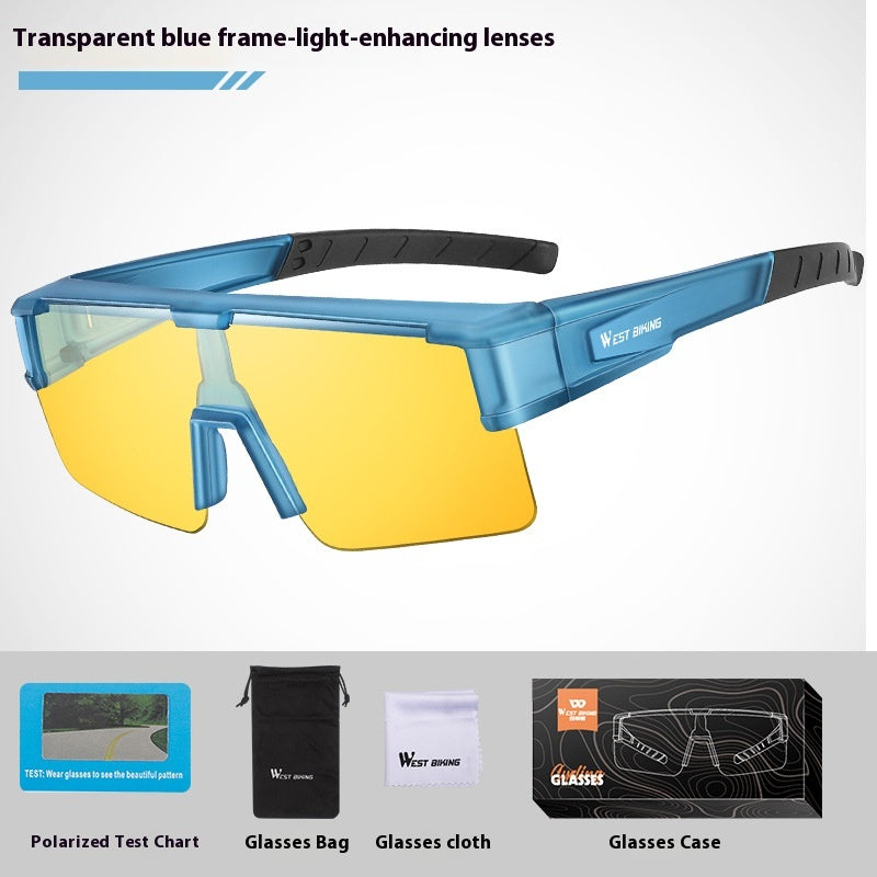 Lunettes de changement de couleur de vélo Myopia grand cadre
