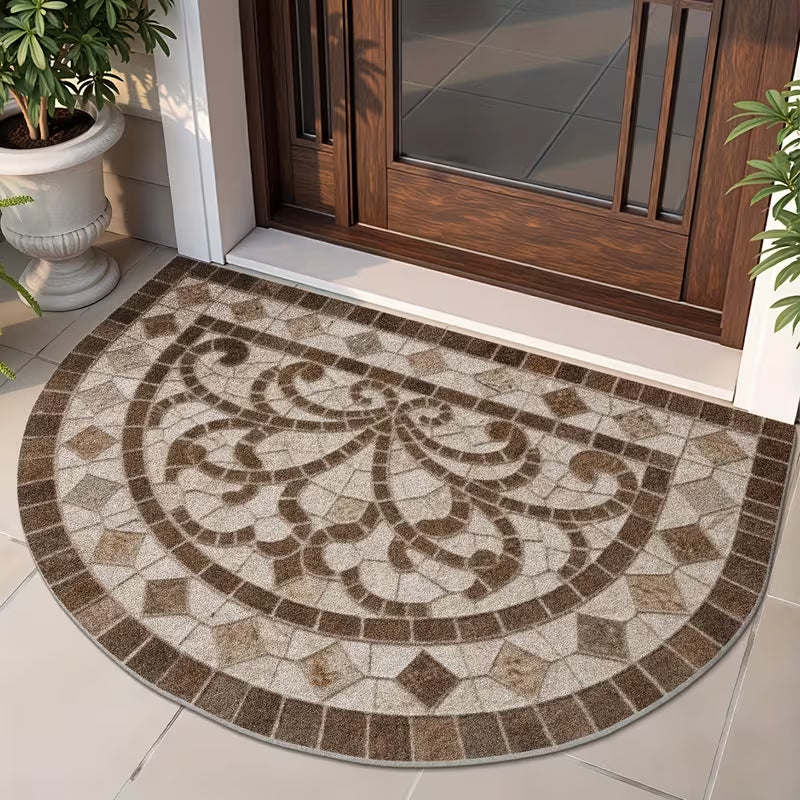 Tapis de sol en caoutchouc semi-circulaire et antisalissure