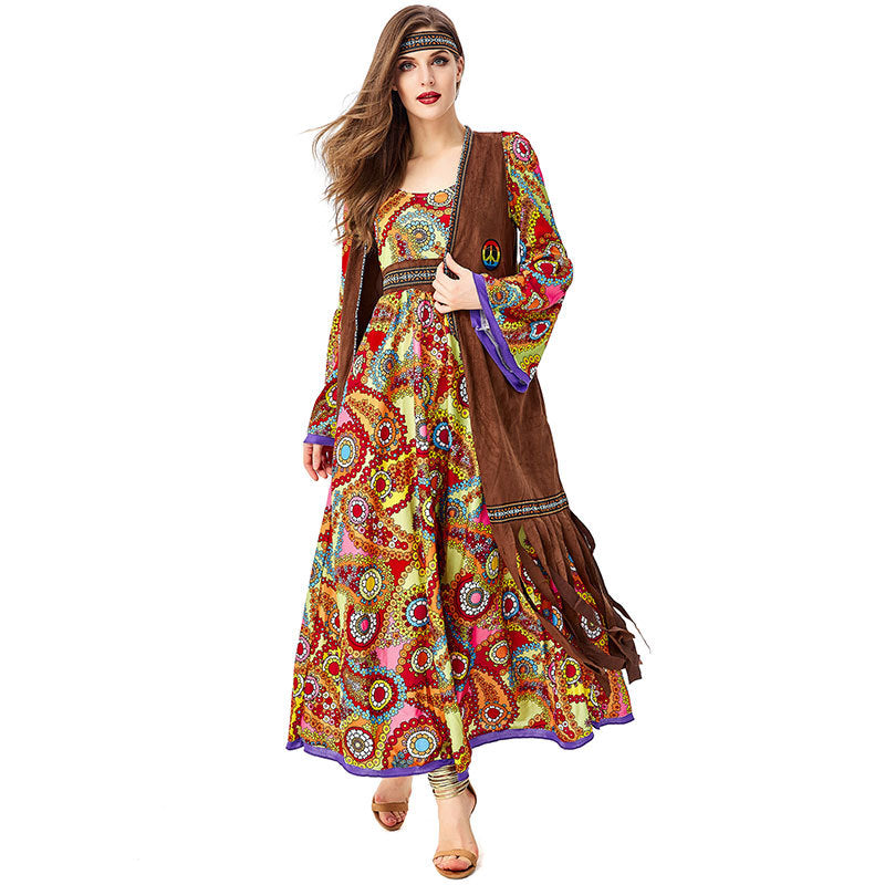 Vieille Déesse Tribal Primitive Disco Hippie