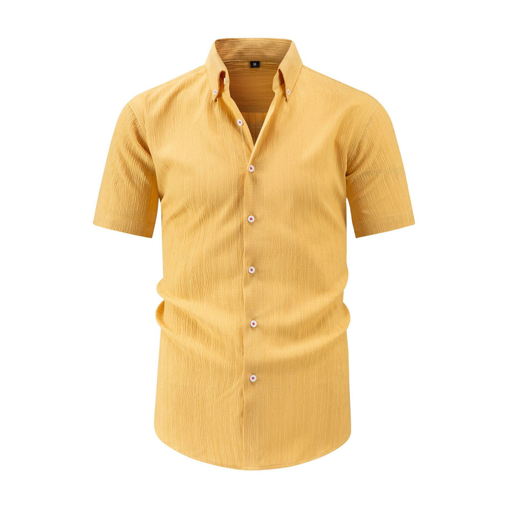 Jiachuan Été Chemise Homme à manches courtes avec Texture de vague
