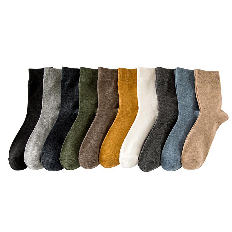 Chaussettes de tube Automne et hiver Couleur solide