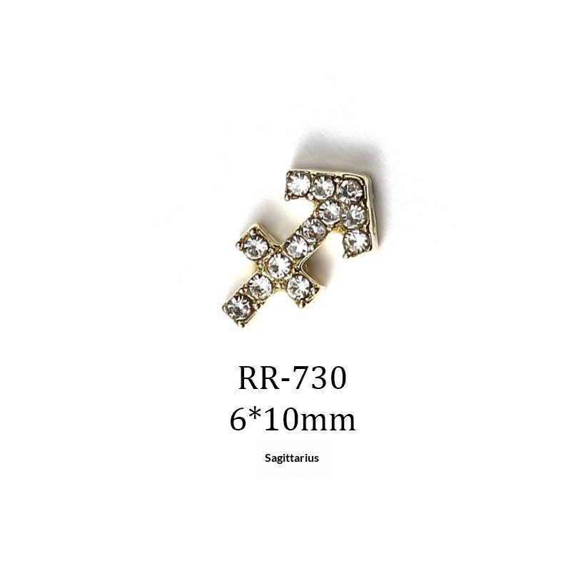 Creative 3D 12 Zodiac signe Nail Art Accessoires