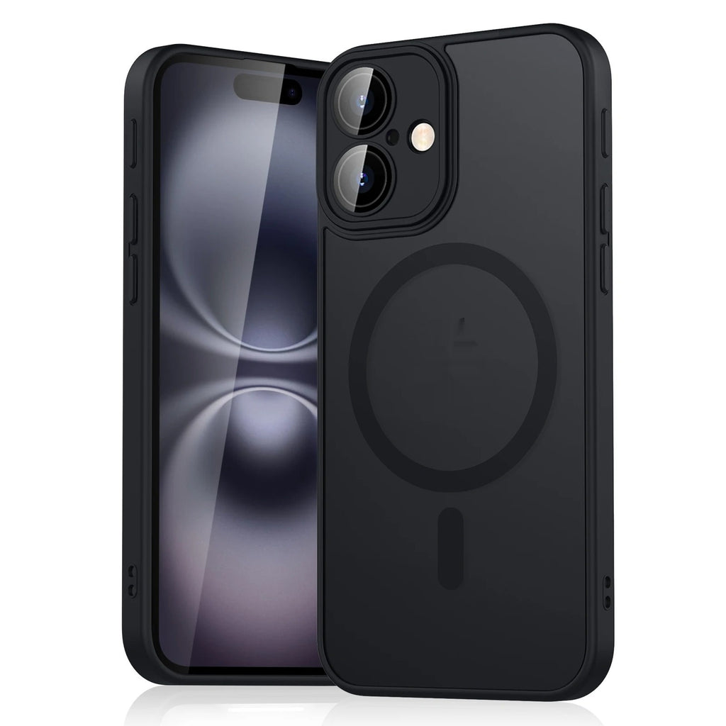Magnetic Suction Skin-feel Semi-transparent Full Phone Case