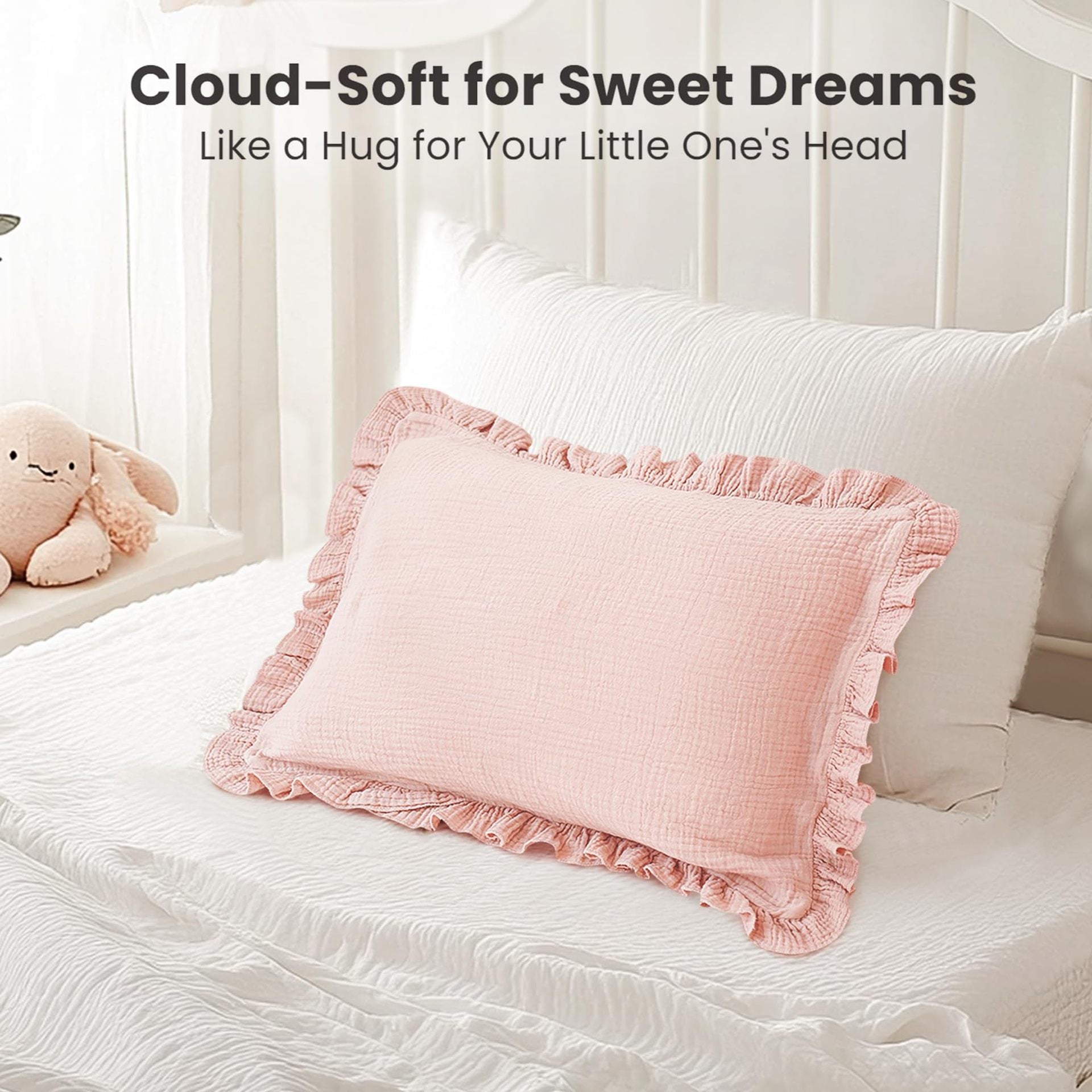 Coussin en coton respirant Gauze Ruffle pour enfants