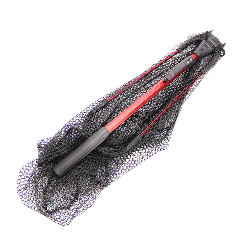 Alliage d'aluminium simple section Triangulaire pliant Dip Net Fly Fisherman Viscose Metal Mince