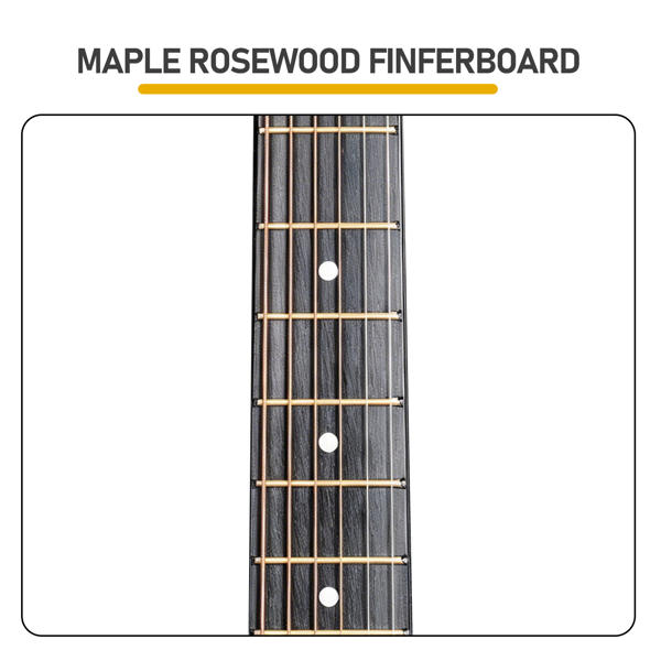 Coucher de soleil 41 pouces Dreadnought en forme de barrique Guitare acoustique avec choix