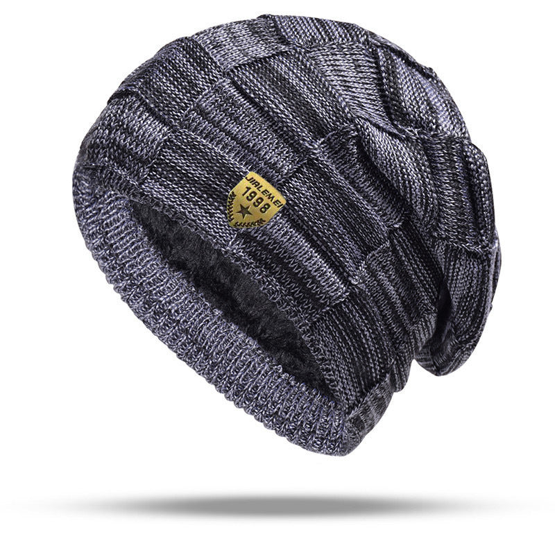 Leisure Chaud Manches Cap rembourré d'épaisseur Chapeau tricoté Pile Heap Cap