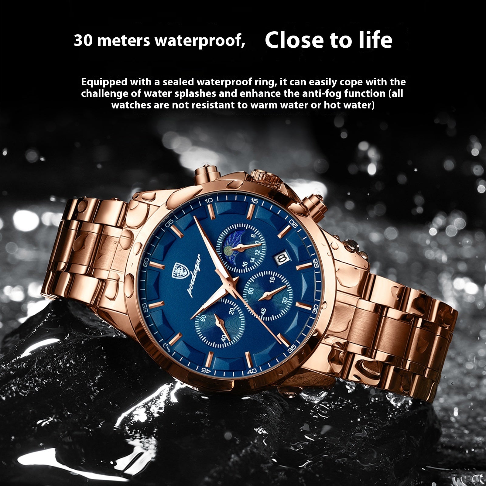Imperméable Multifonctionnelle Montre Quartz Sport Homme