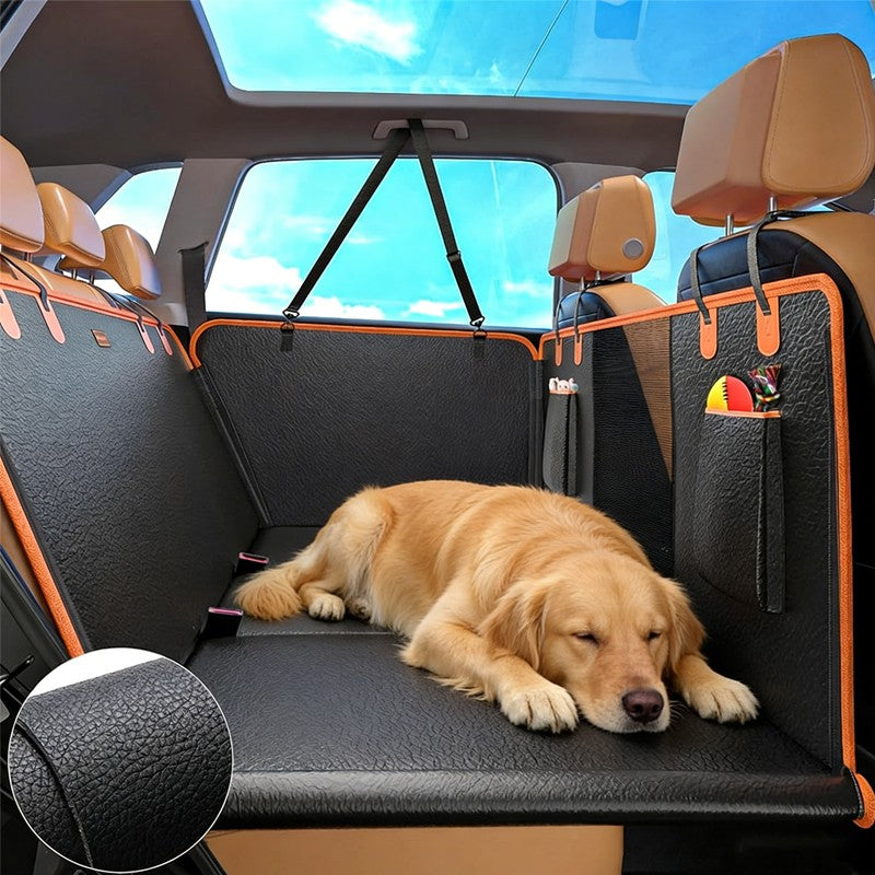 Housse de siège de voiture de chien imperméable à l'eau Protecteur de siège arrière inférieur rigide