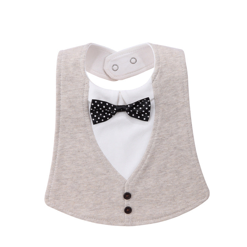 Bébé réglable en trois dimensions Bow Tie quatre couches Serviette étanche Salive