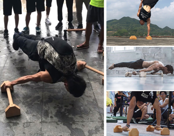 Fitness Stand Hommes et femmes Corps Support push-up en bois