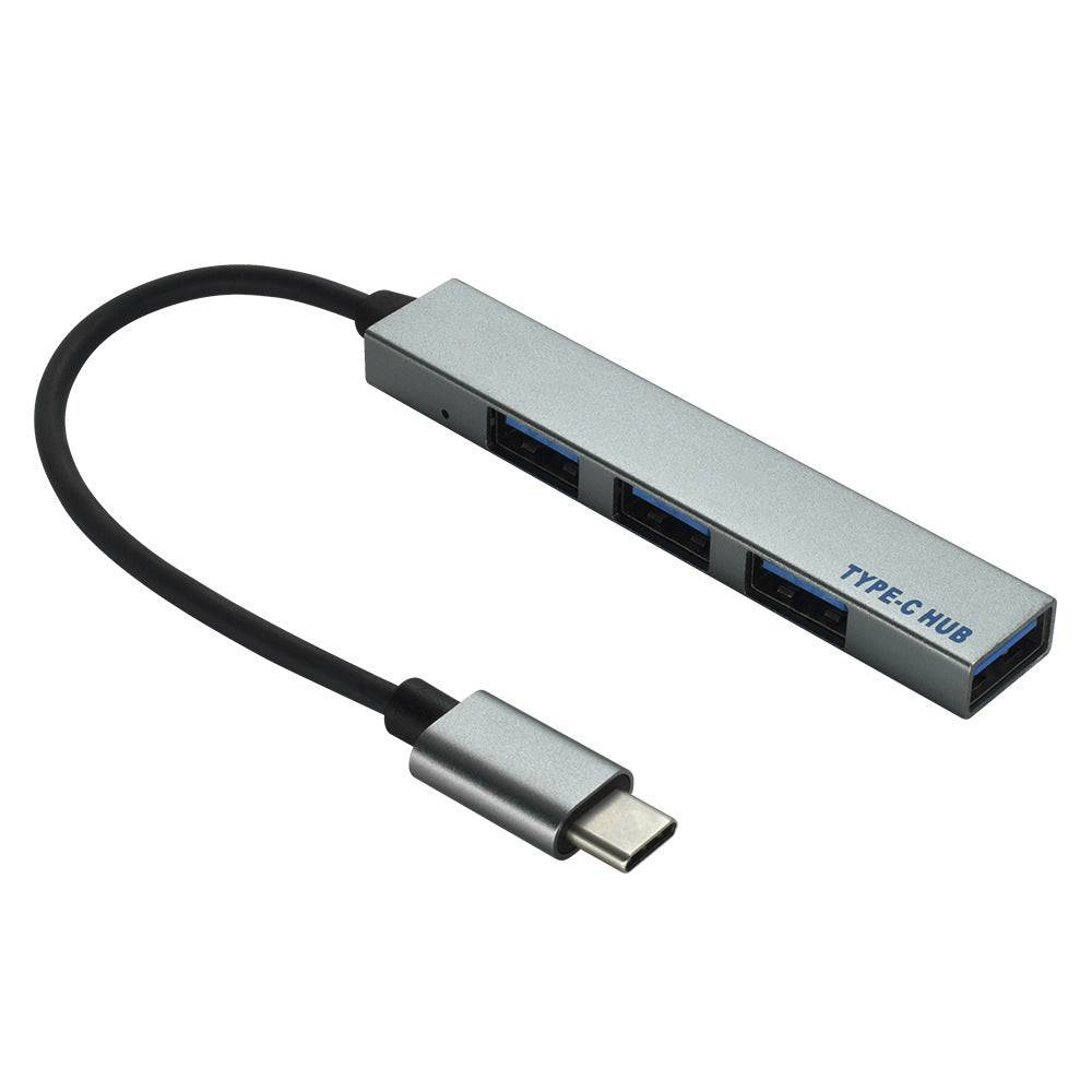 Carnet Type-C HUB 4 ports USB Déconcentrateur alliage d'aluminium USB HUB Typec