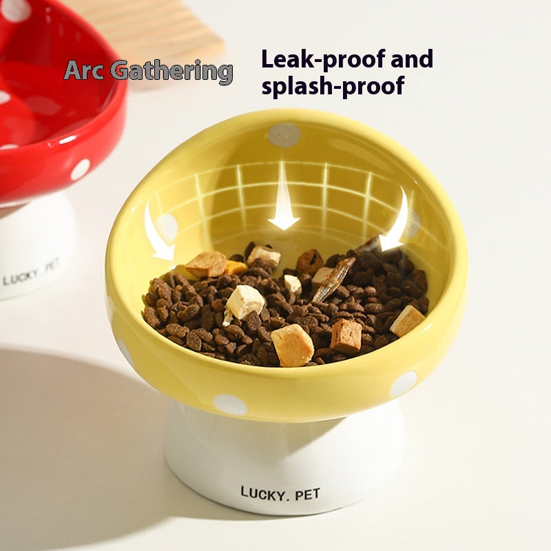 Cat Bowl Céramique Oblique Protection de la bouche Spine Cervical Boire Bol Grain