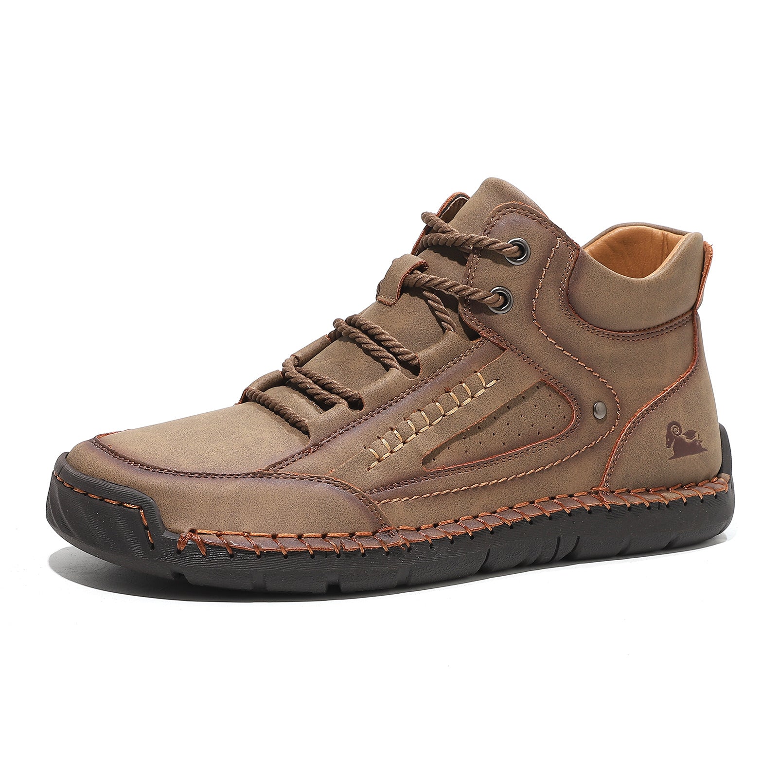 Hommes Confortable et respirant Chaussures haut-top à lacets plats