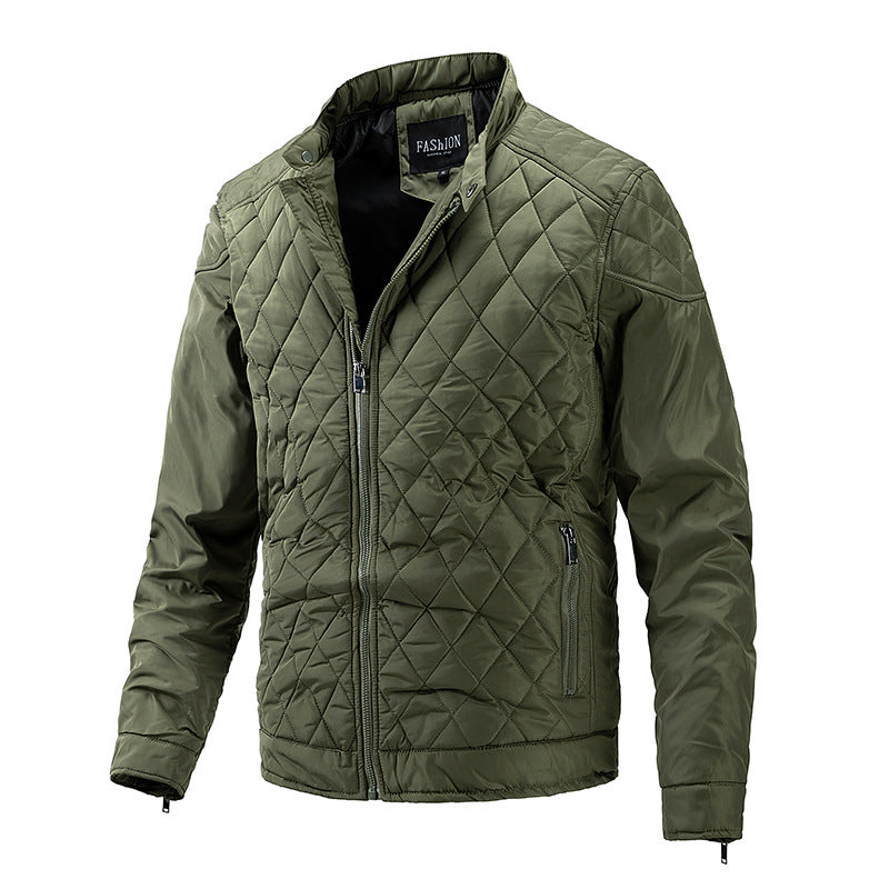 L'automne et l'hiver hommes légère veste en coton Casual en forme de diamant sur le collier