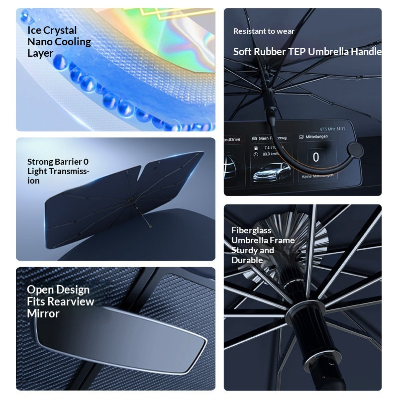 Car Sunshade Summer Laser Gradient Universal