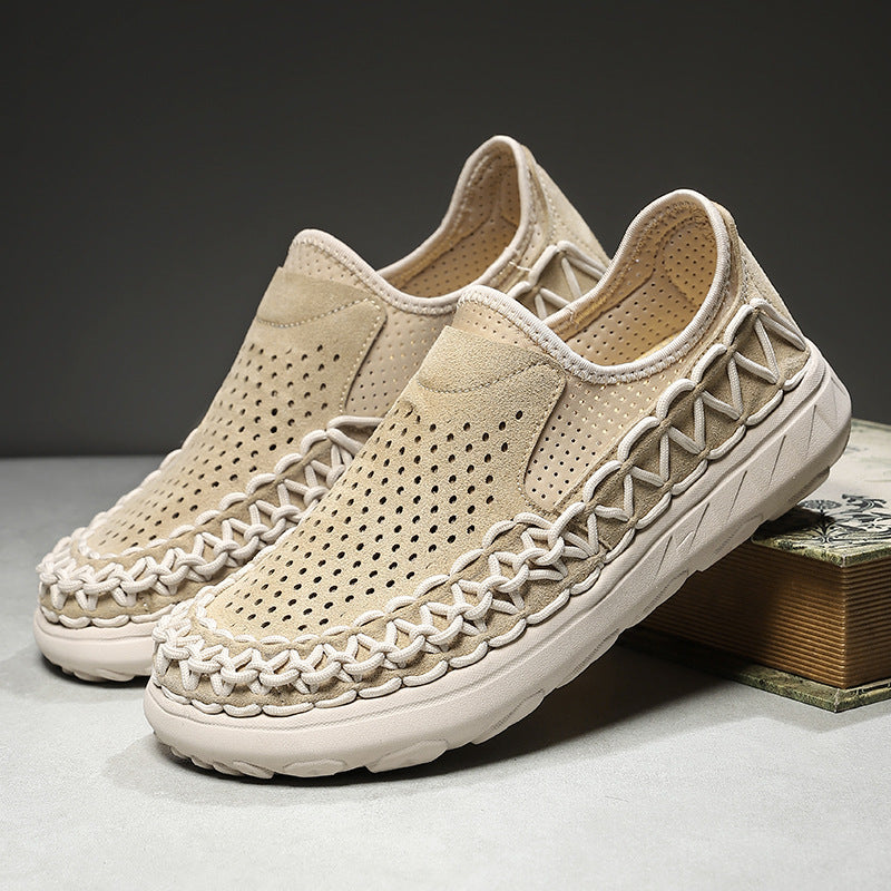 Chaussures en mesh tissées à la main et respirantes