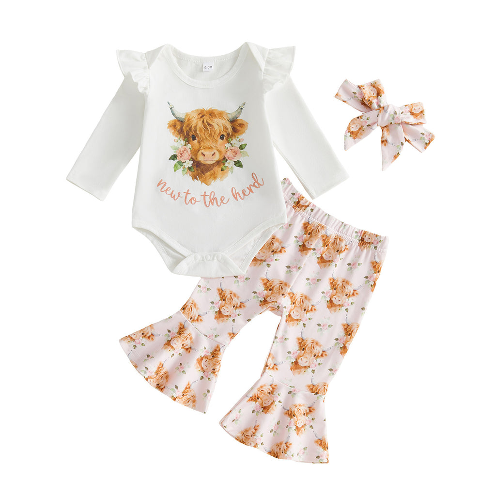 Ensemble de pulls pour sweat-shirt en col rond pour enfants