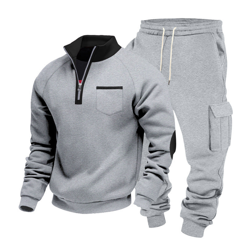 Set of men's casual pants and hoodies