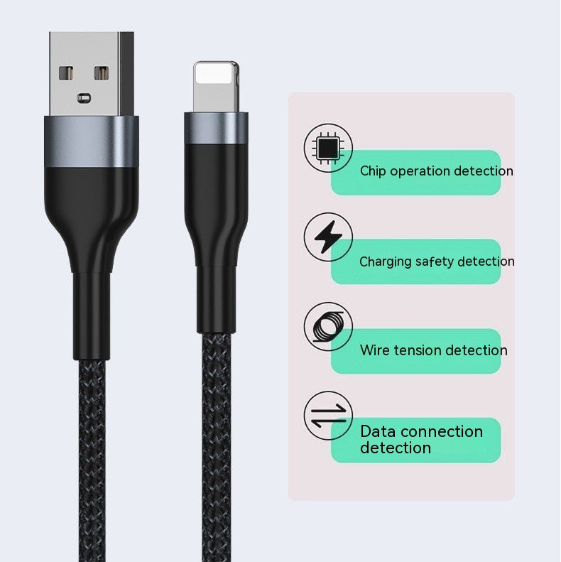 Ligne de charge rapide tressée par câble de données