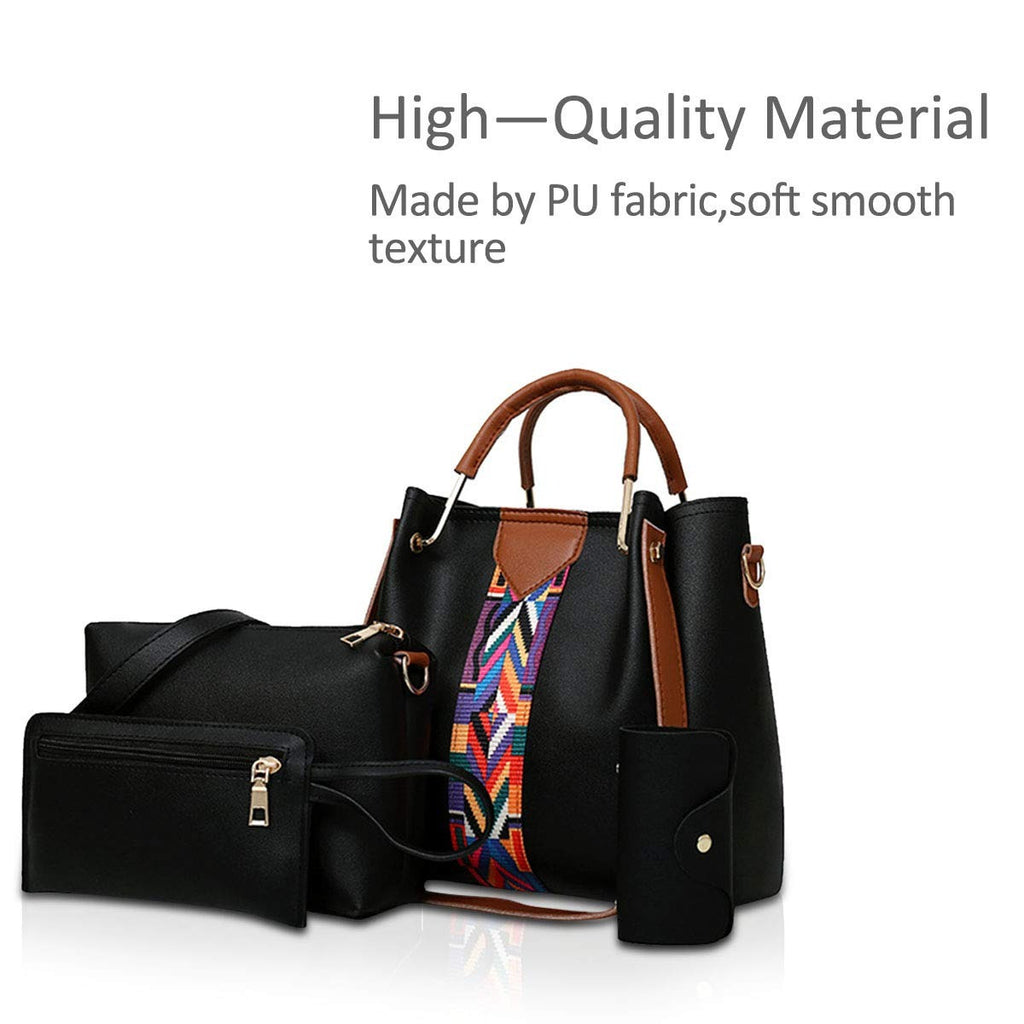 Sacs à main pour femmes Sacs à épaules Sacs à main de 4 pcs Sacs à main pour dames Sacs pour le corps supérieur
