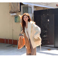 Femme Laine sophistiquée Coat double face