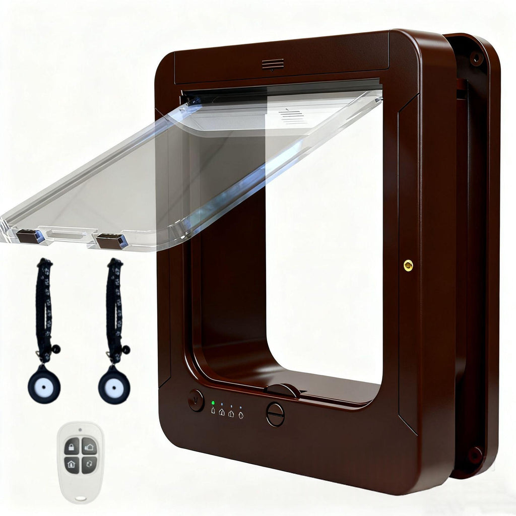Smart RFID Pet Door avec entrée et sortie contrôlables pour chiens et chats.