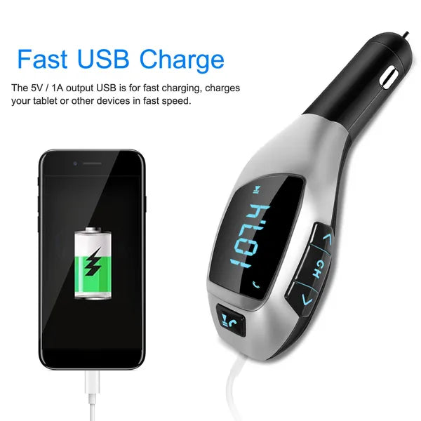 Voiture FM Transmetteur sans fil USB Charge mains libres Call MP3 Player