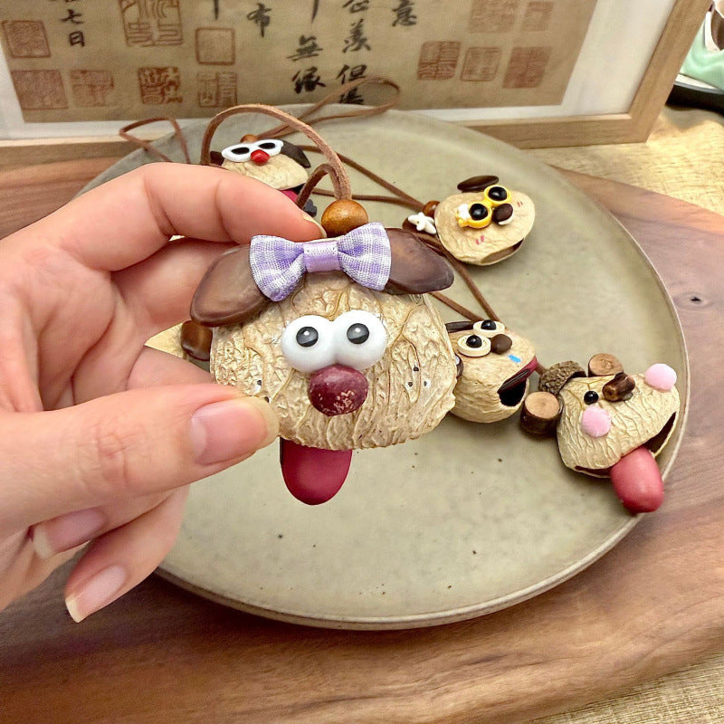 Cute Puppy collant sa langue pendant pendentif Healing-style Semence