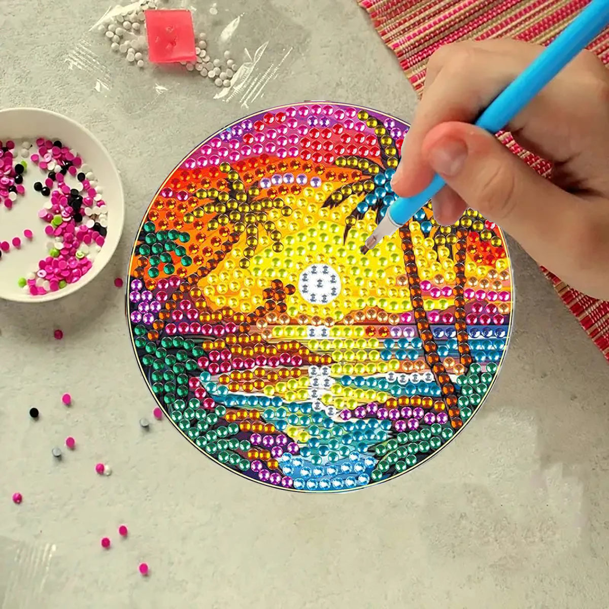 Diamant Art Dessin Coaster avec support