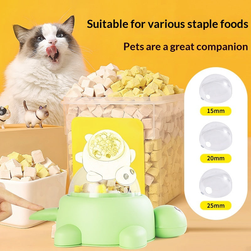 Distributeur de nourriture pour animaux de compagnie Puzzle-style Little Turtle Press-and-feed Feeder