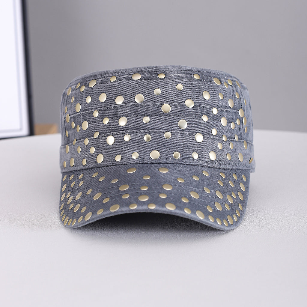 Rivet en métal décoré et lavé pour hommes et femmes et matériel décontractionné Style plat